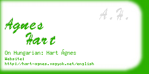agnes hart business card