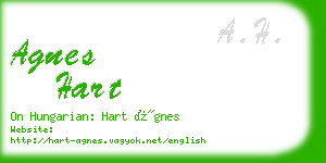 agnes hart business card